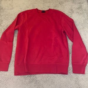Red crewneck sweatshirt